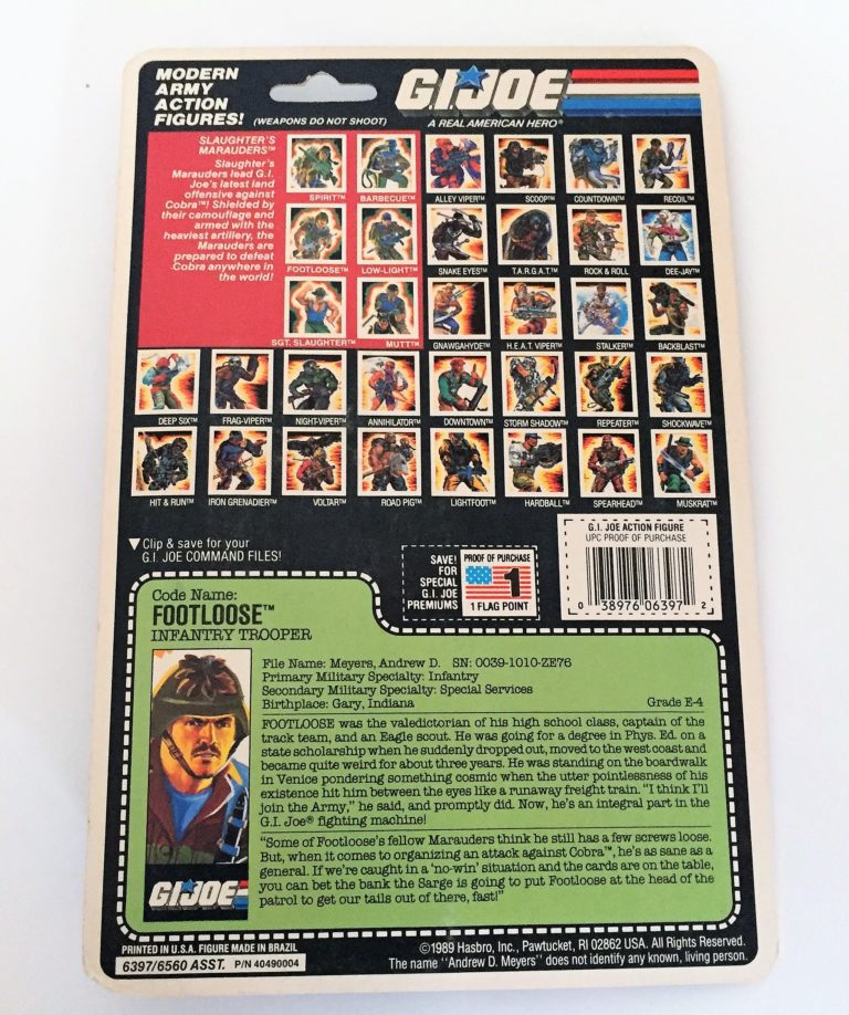 GI JOE FOOTLOOSE Boutique Univers Vintage