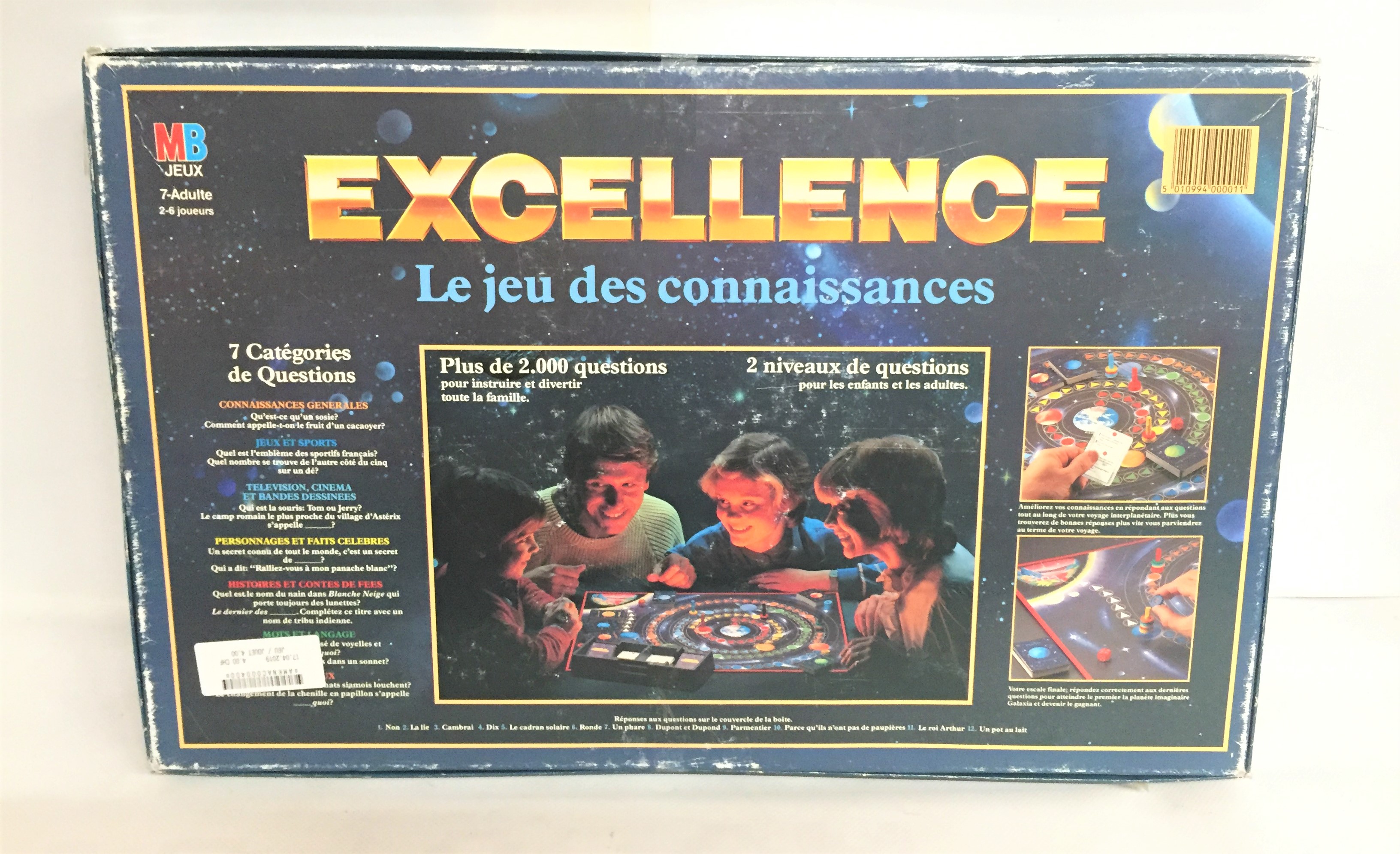 EXCELLENCE 1984 Plateau de jeu Piece de rechange 62x49.5cm Jeu vintage MB jeux 