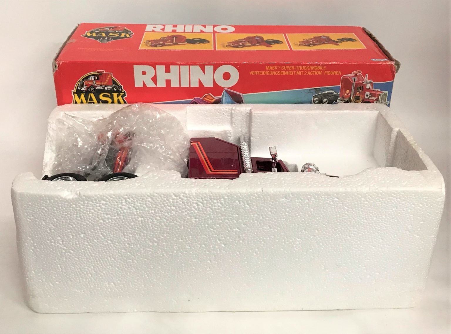 1985 Kenner M.A.S.K Rhino rig & Matt Trakker & Bruce Sato w/masks