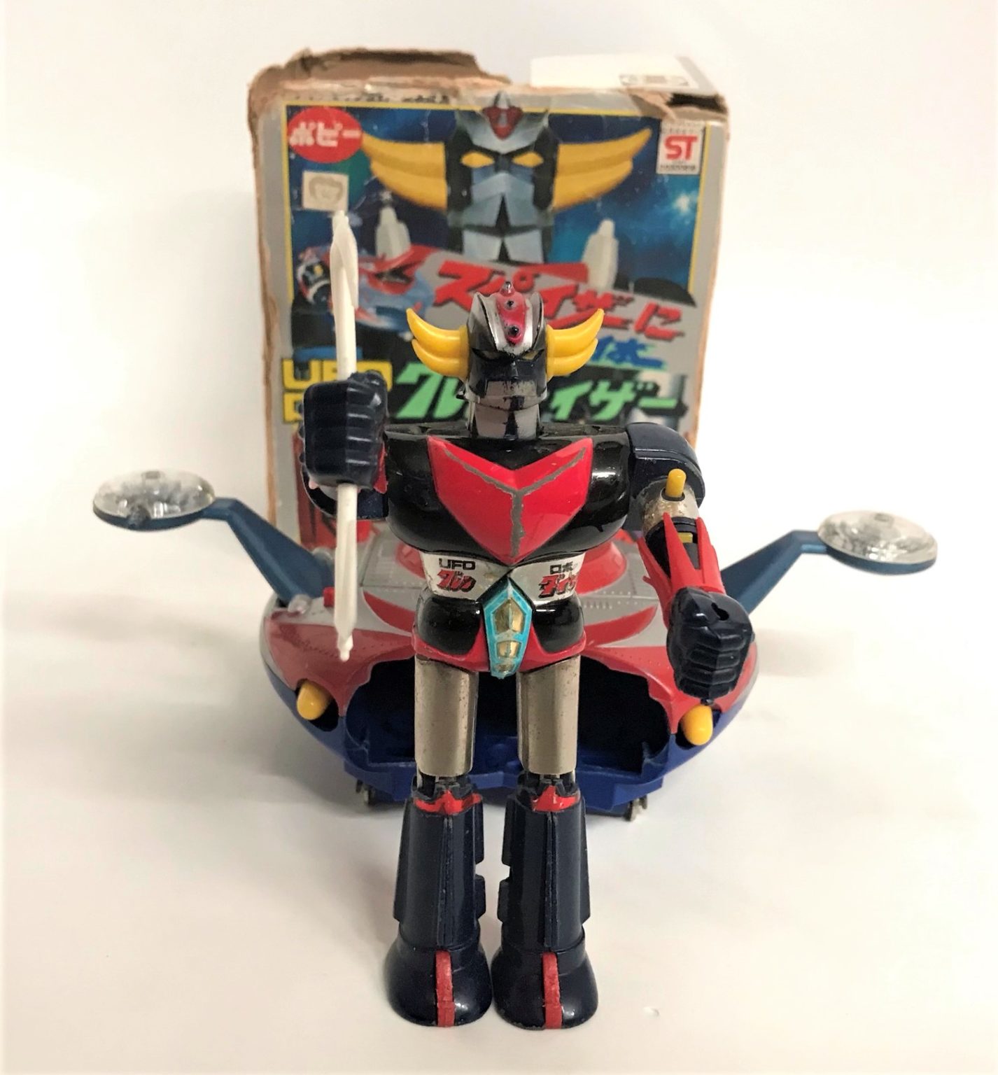Goldorak Shogun Mattel 1978 Italie Grendizer GA-37 + Soucoupe En Boîte
