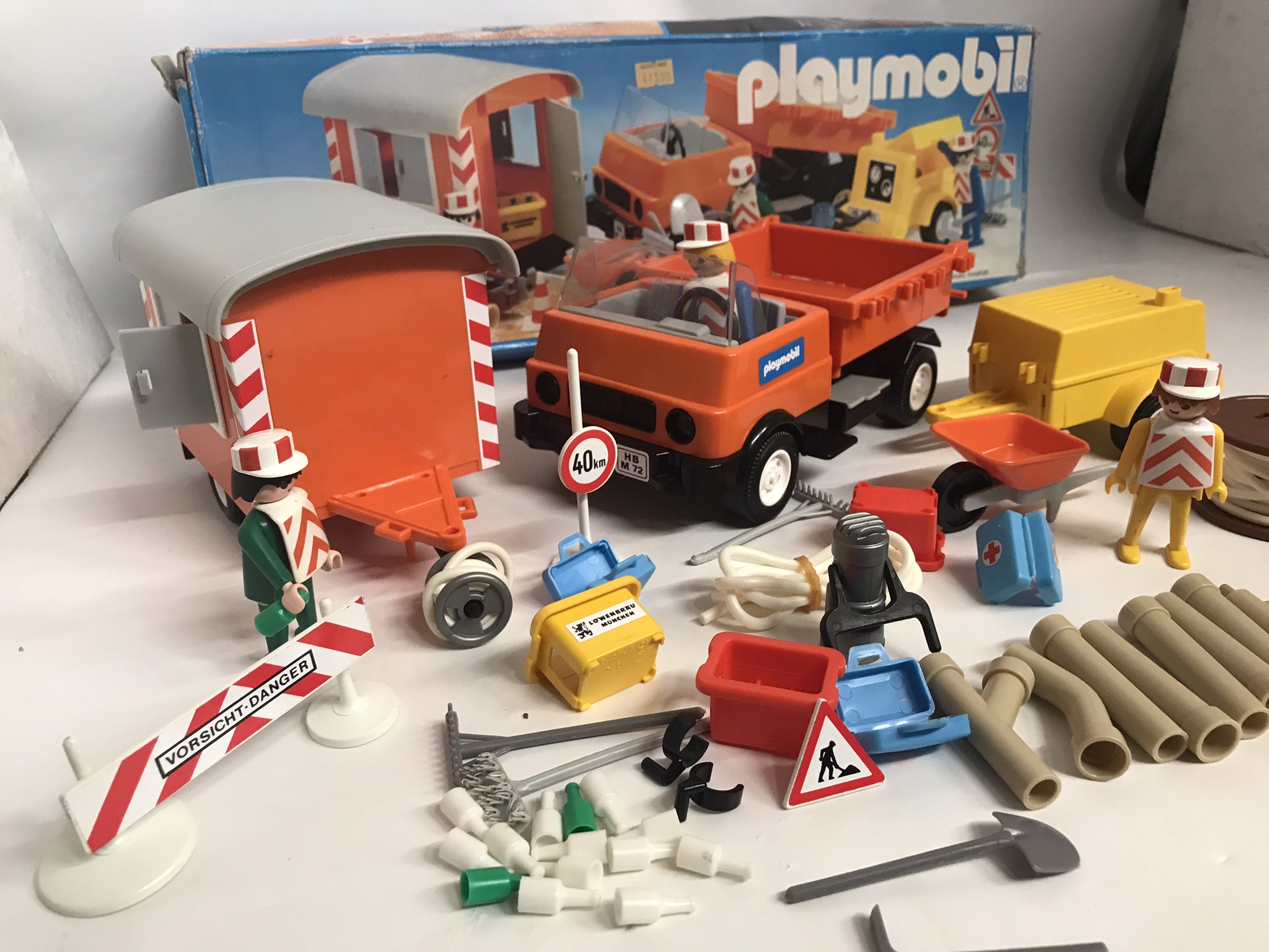 Playmobil chantier Klicky - jouets rétro jeux de société figurines et  objets vintage